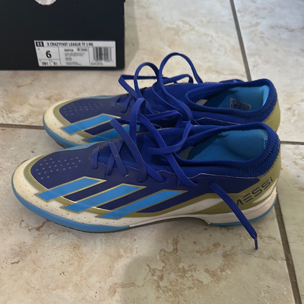adidas Kids Sneakers Blue and Gold